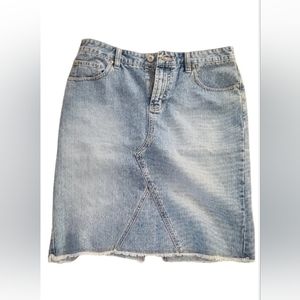 Vintage Aeropostle Jean Skirt, w/ raw hem.